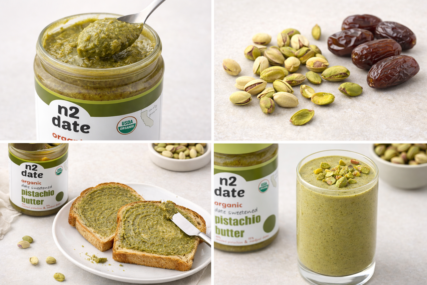organic pistachio butter sweetened with dates