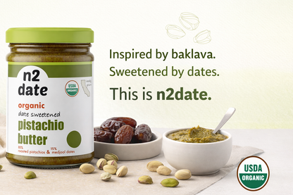 organic pistachio butter sweetened with dates